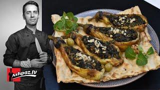 طرز تهیه بادمجان شکم پر