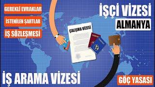 Almanya Göç Yasası Şartları | İşçi ve İş Arama Vizesi Nedir? Evraklar? Şartlar? Sözleşme? Göç Yasası