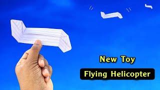 helicopter paper toy (flying), new flying toy plane, make paper spinning helicopter, notebook toy