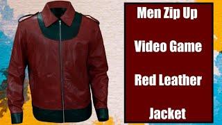 Men Zip Up Video Game Leather Jacket | Cosplay Jacket 2022 | William Jacket