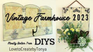 Vintage Farmhouse DIYS 2023~Can be used as everyday farmhouse decor!!!