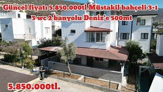 Didim Akbük'te Deniz'e 500mt 3+1 full eşyalı bahçeli müstakil villa