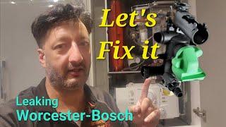 Worcester-Bosch leaking from right-hand side return manifold Birmingham central heating repair