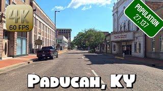 Driving Around Downtown Paducah, Kentucky in 4k Video