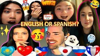 "English Or Spanish?" - OmeTV #funny #trending #polyglot #omegle