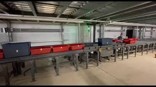 Sorting lines consisting of roller conveyors