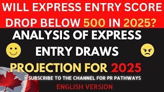 Will Express Entry CRS Score Drop Below 500 in 2025? Full Analysis