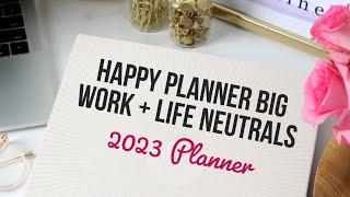 NEW! Happy Planner Work + Life 2023 Neutrals Big Vertical Flip Through - Fall Release 2022