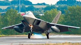 F-22 Raptors Landing At Spangdahlem Air Base, Germany