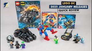 LEGO DC 2025 January sets - Superman is back! So is the Tumbler, but...