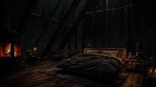 ️ Relaxing Rainy Day | ️ Cozy Room with Fire and Rain Sounds 