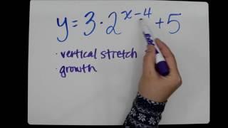 Transformations of Exponential Functions Tutorial