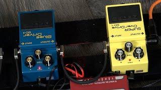 Boss Blues Driver and Super Overdrive comparison