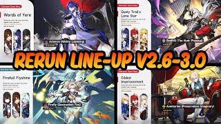 Upcoming Rerun Banner Line-Up Version 2.6 to Version 3.0 Explained | Honkai Star Rail