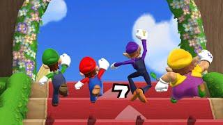 Mario Party 9 Step It Up Luigi's Brother and Wario's Brother- Luigi vs Mario vs Waluigi vs Wario