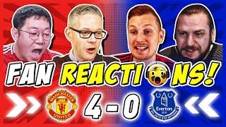 MAN UTD FANS DELIRIOUS  REACTION TO MAN UTD 4-0 EVERTON | PREMIER LEAGUE FAN REACTIONS