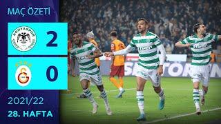 ÖZET: Konyaspor 2-0 Galatasaray | 28. Hafta - 2021/22