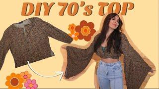 SEW W LIV * DIY 70’s Style Top [upcycle]