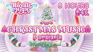 8 HOURS CHRISTMAS MUSIC & AMBIANCE IN ROYALE HIGH ROBLOX | Royalty Free Music to Study or Chill To