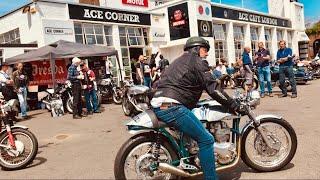 ACE CAFE Motorcycles LONDON Bikes & Rider of that Legendary Place on TRITON Cafe Racers & Dresda Day