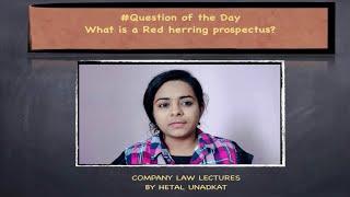 what is a Red herring prospectus? | Prospectus | Company law for CA and CS.