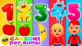 CANZONI PER BAMBINI  Impara i numeri da 1 a 10 in Italiano  La Canzone dei Numeri