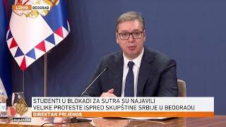 Vučić: Neću dozvoliti da ulica određuje katastrofalnu budućnost za ovu zemlju