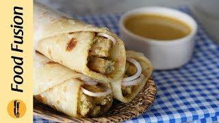 Chicken Chutney Paratha Roll Recipe By Food Fusion