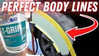 How to repair  body lines with bondo! auto body filler, diy auto body