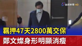 羈押47天2800萬交保 鄭文燦身形明顯消瘦