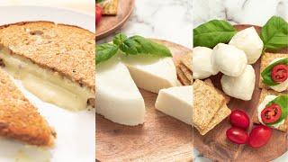 VEGAN MOZZARELLA CHEESE OIL-FREE RECIPE |Easy, Stretchy, Creamy, Gluten-Free|