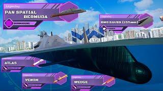 NEW Submarine! PAN SPATIAL Bermuda Overview and Gameplay | The Full Pack Sub | Modern Warship