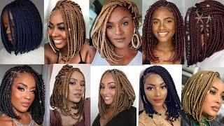 30+ Adorable Bob Braids Hairstyles for Black Women | Classy Bob Braids Hairstyles from Ladies