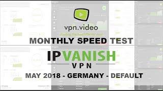 vpn.video - IPVanish - Speed test for May 2018  - Germany to Germany - Default settings