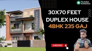 30X70 house design | 4bhk house plan | 235 GAJ house 2024 | the indian architecture