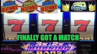 BOOM! CASINO SLOTS: 2X 3X BURNING BARS + SIZZLING 7 + HEAT WAVE SLOT PLAY! BONUSES! FREE GAMES!