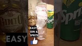 easiest gin and sprite #alcoholicdrinks #drink