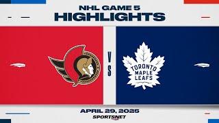 NHL Game 5 Highlights | Senators vs. Maple Leafs - April 29, 2025