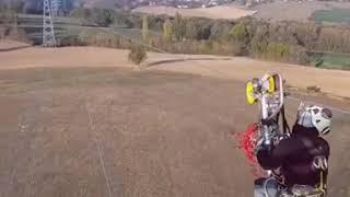 Riding a single conductor cart on a transmission line ️ Must See