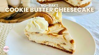 No-Bake Biscoff Cookie Butter Cheesecake: The Easiest Dessert Recipe Ever! | Easy Cheesecake Recipe