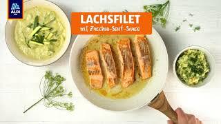 Rezept: Lachsfilet mit Zucchini-Senf-Sauce | ALDI SÜD