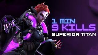 Moira: 9 Kills 1 Min | Personal Best | #overwatch2  | Superior Titan