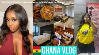 GHANA VLOG 07 | Apartment hunting in Accra | Partying, New Restaurants etc