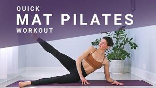 Quick Mat Pilates Workout At-Home | No Equipment