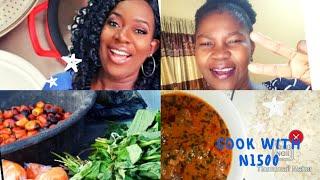 Cook with N1500 for A Family of 3 in Lagos | #CookWith1500 | #SisiYemmieChallenge | #Bangastew