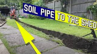 How I Installed Soil Pipe To My Shed (RUINED GARDEN!)