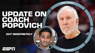 Shams gives the latest on Gregg Popovich's health issue, out indefinitely | NBA Today