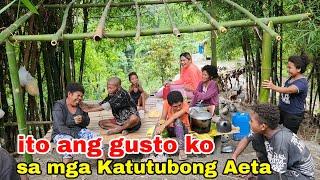 GUMAWA NG BAHAY KUBO BUBONG DAHON NG SAGING AT ULAM TINOLANG MANOK