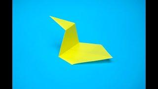 Origami Tabletop Racing Duck. Original Story-gami by Michael G. LaFosse.