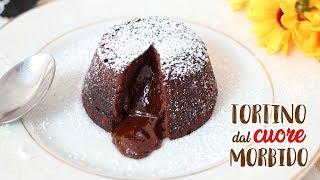 TORTINO AL CIOCCOLATO CON CUORE MORBIDO E CALDO - RICETTA FACILE - pronti in 10 minuti